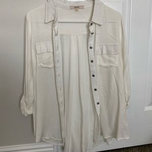 Bohme - cream long sleeve button up (NEVER WORN)